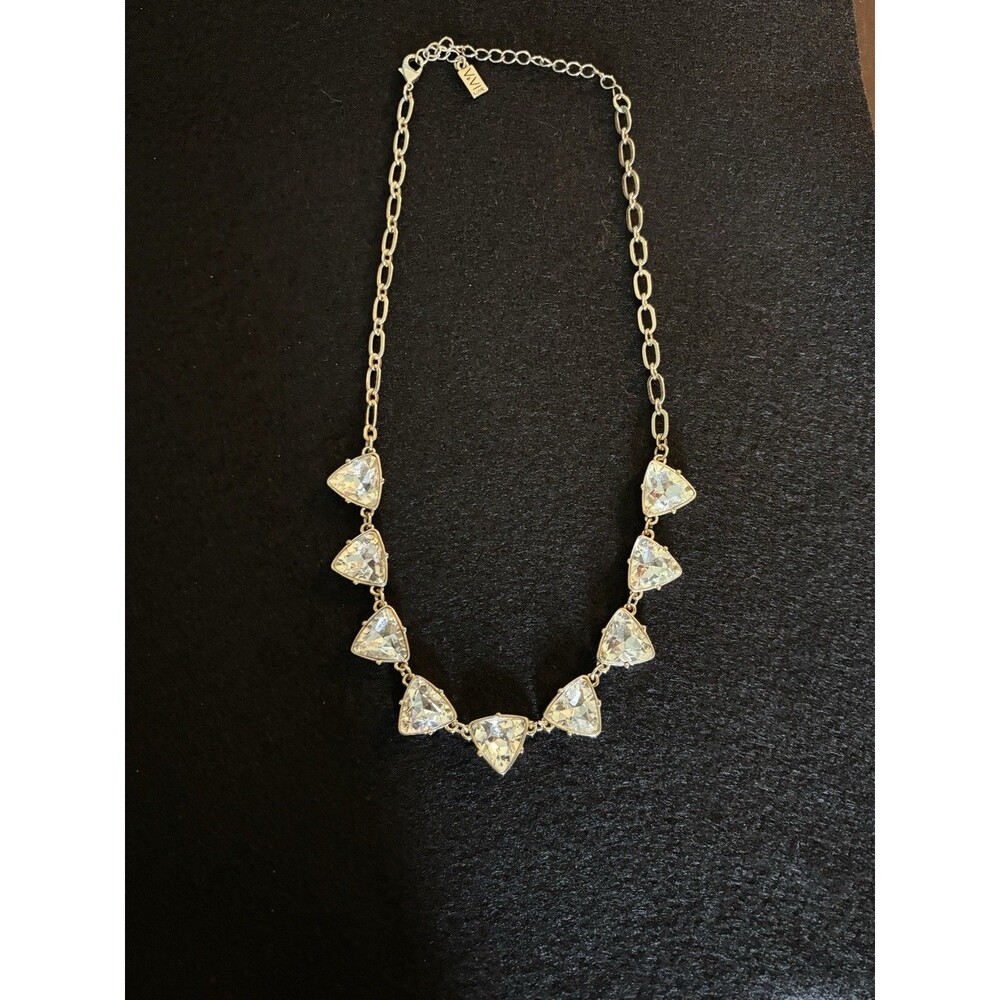 Gold-toned Vivi Triangle Crystal Statement Necklace